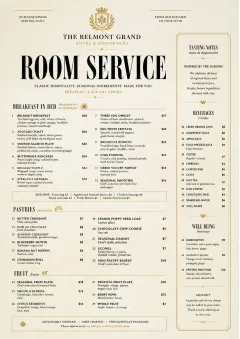 Grand Hotel Classic menu template preview
