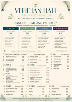 Banquet Catering menu template preview