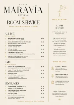 Lobby Service Card menu template preview