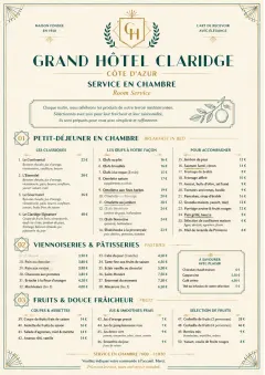 Grand Hotel Classic menu template preview