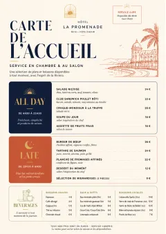 Lobby Service Card menu template preview