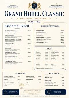 Grand Hotel Classic menu template preview