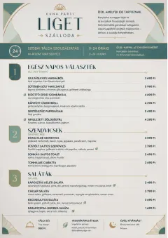 In-Room Tray Service menu template preview
