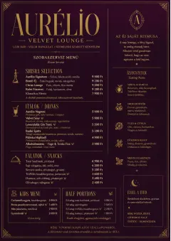 Lounge Velvet menu template preview