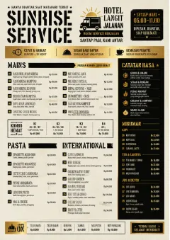 Food Truck Bold menu template preview