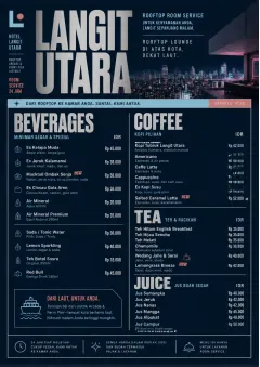 Rooftop Skyline menu template preview