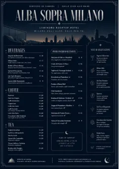 Rooftop Skyline menu template preview