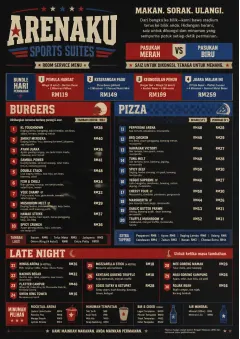 Sports Arena Energy menu template preview