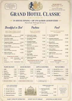 Grand Hotel Classic menu template preview
