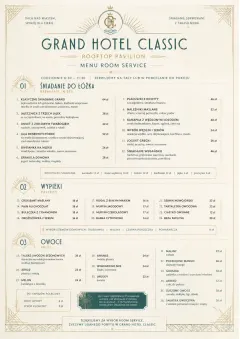 Grand Hotel Classic menu template preview