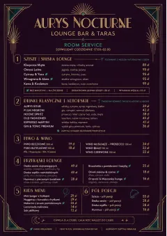 Lounge Velvet menu template preview