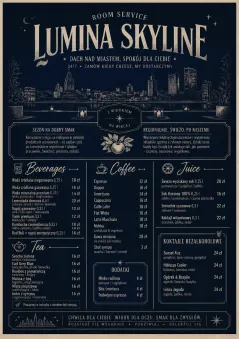 Rooftop Skyline menu template preview