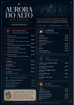 Rooftop Skyline menu template preview
