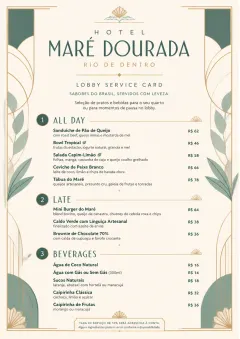 Lobby Service Card menu template preview