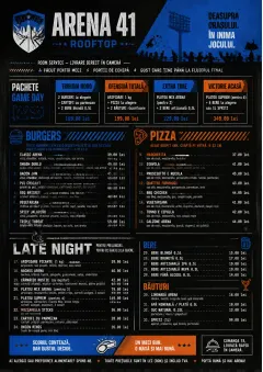 Sports Arena Energy menu template preview
