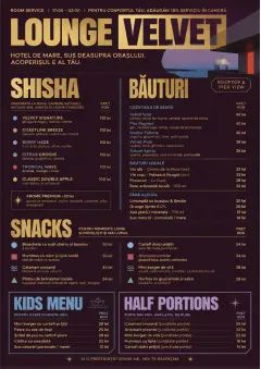 Lounge Velvet menu template preview