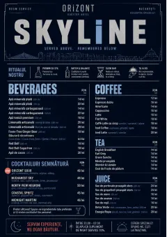 Rooftop Skyline menu template preview