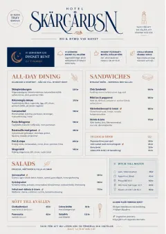 In-Room Tray Service menu template preview