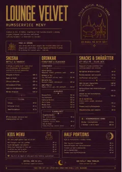 Lounge Velvet menu template preview