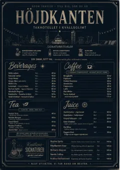 Rooftop Skyline menu template preview