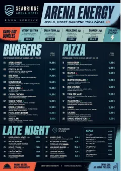 Sports Arena Energy menu template preview