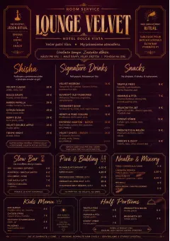 Lounge Velvet menu template preview