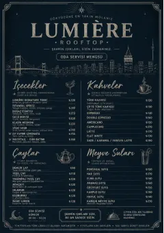 Rooftop Skyline menu template preview