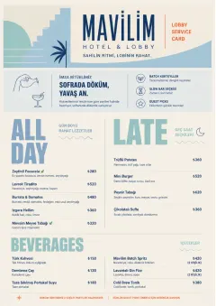 Lobby Service Card menu template preview