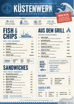 Coastal Regional menu template preview