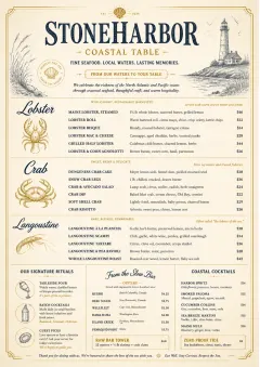 Fine Regional menu template preview