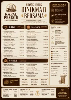 Family Style Feast menu template preview