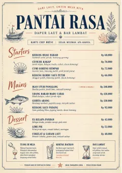 Chef Carte Brève menu template preview