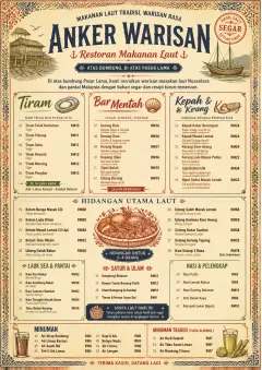 Heritage Tradition menu template preview