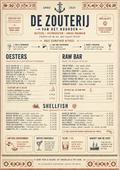 Heritage Tradition menu template preview