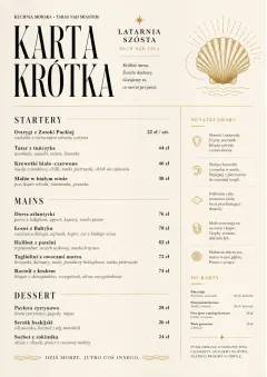 Chef Carte Brève menu template preview
