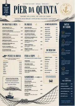 Coastal Regional menu template preview