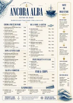 Coastal Regional menu template preview
