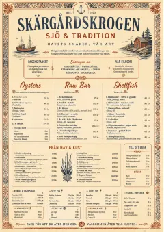 Heritage Tradition menu template preview
