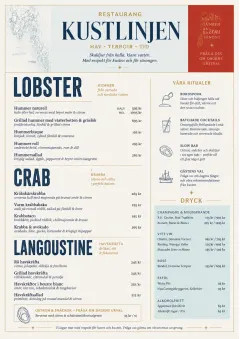 Fine Regional menu template preview