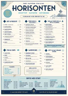 Coastal Regional menu template preview