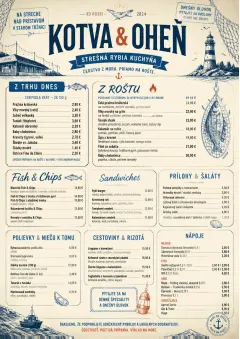 Coastal Regional menu template preview