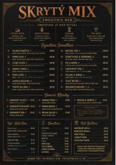 Speakeasy Spirits menu template preview