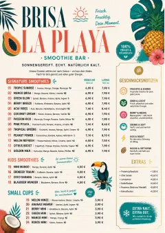 Tropical Refresh menu template preview