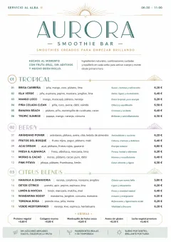 Modern Minimal Pour menu template preview