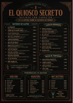 Speakeasy Spirits menu template preview
