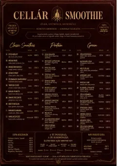 Editorial Cellar menu template preview