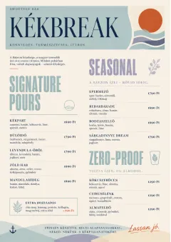 Boutique Pour Card menu template preview