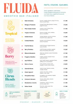 Modern Minimal Pour menu template preview