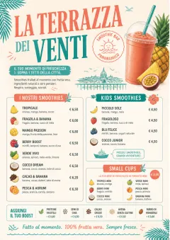Tropical Refresh menu template preview