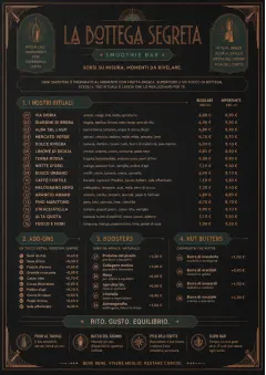 Speakeasy Spirits menu template preview